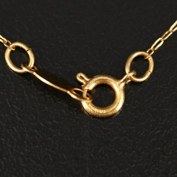 10K Diamond Pendant on 14K Fancy Link Chain - Picture 7 of 10